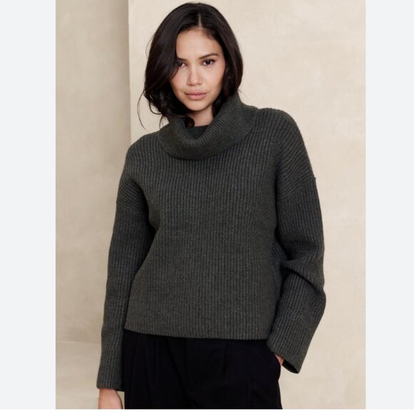 NWT Banana Republic Factory ribbed turtleneck sweater XL - Picture 1 of 5